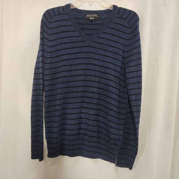 Banana Republic Easy Care Merino Wool Men's  Blue Sweater - Picture 1 of 5
